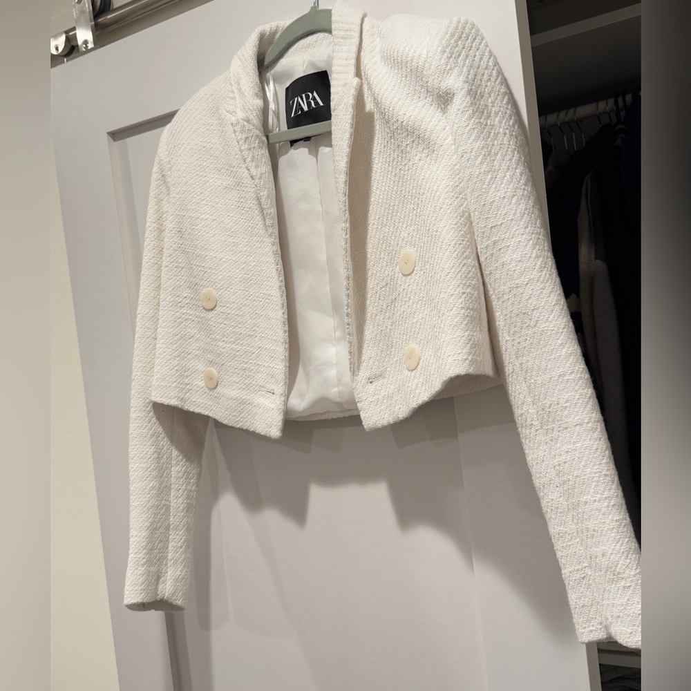 Zara crop tweed jacket